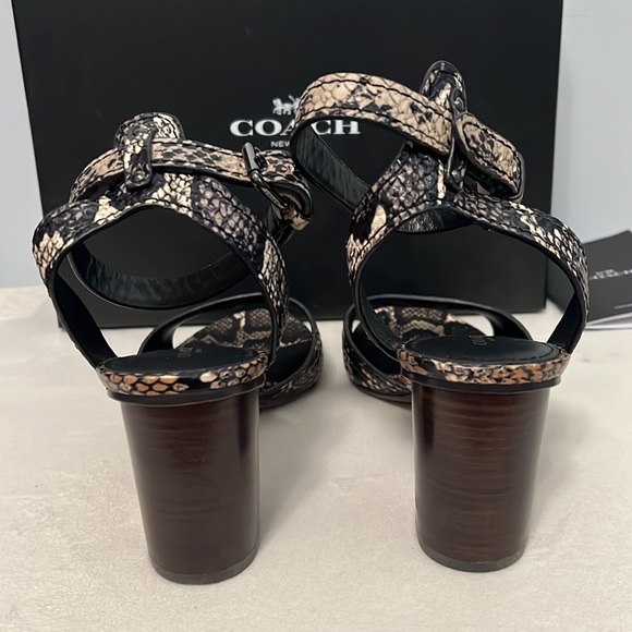 Coach Pipher Python/Anaconda Women’s Chunky Heels - Picture 3 of 10